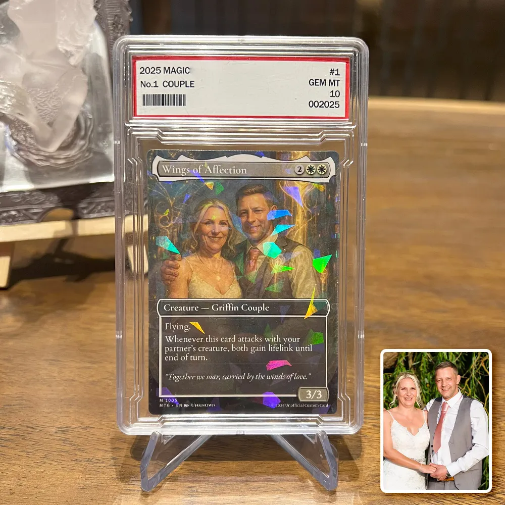 Custom Anime Couples Magic Card Personalized Photo Magic Anime Card Gift for Couples