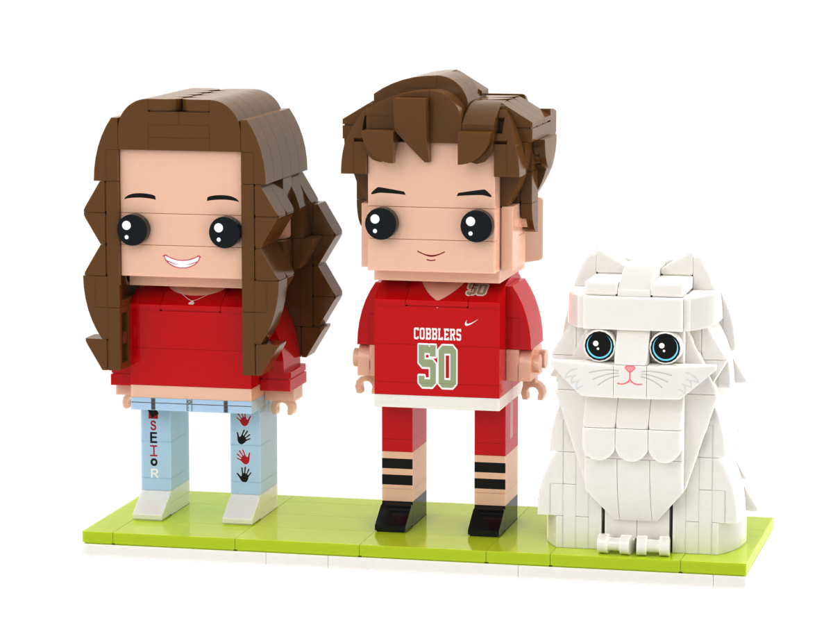 Personalized 1 People Fully Body People With Dog and Cat Pets Family Gifts - MyCustomBrickFigures