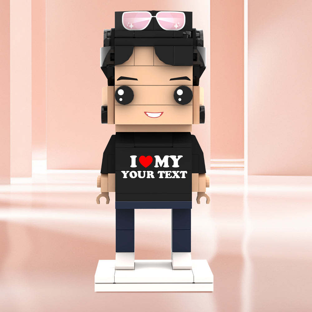Valentine's Day Gifts Custom Brick Figures Personlized Text Brick Figures I LOVE My XXX Brick Figures - MyCustomBrickheadz