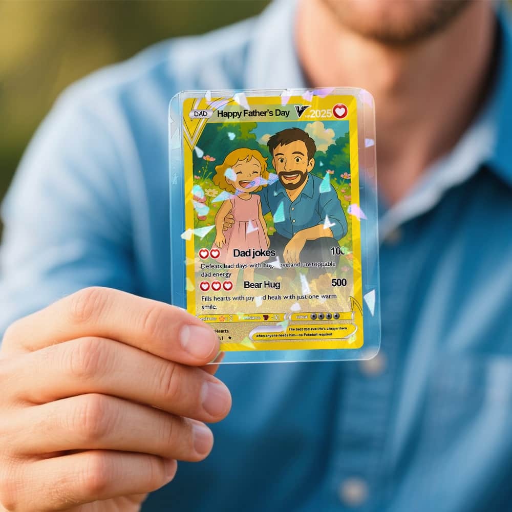 Father's Day Poke Card Custom Poke Card Gift For Dad, Father's Day Gift, Custom Present