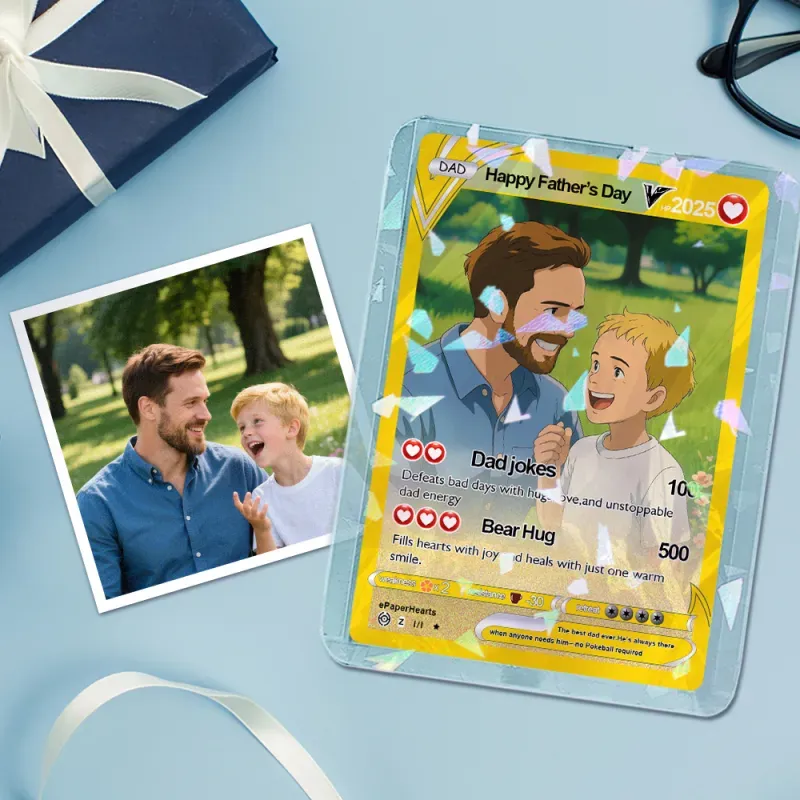 Custom Poke Card, Custom Poke Card, Gift For dad, Custom Poke Present