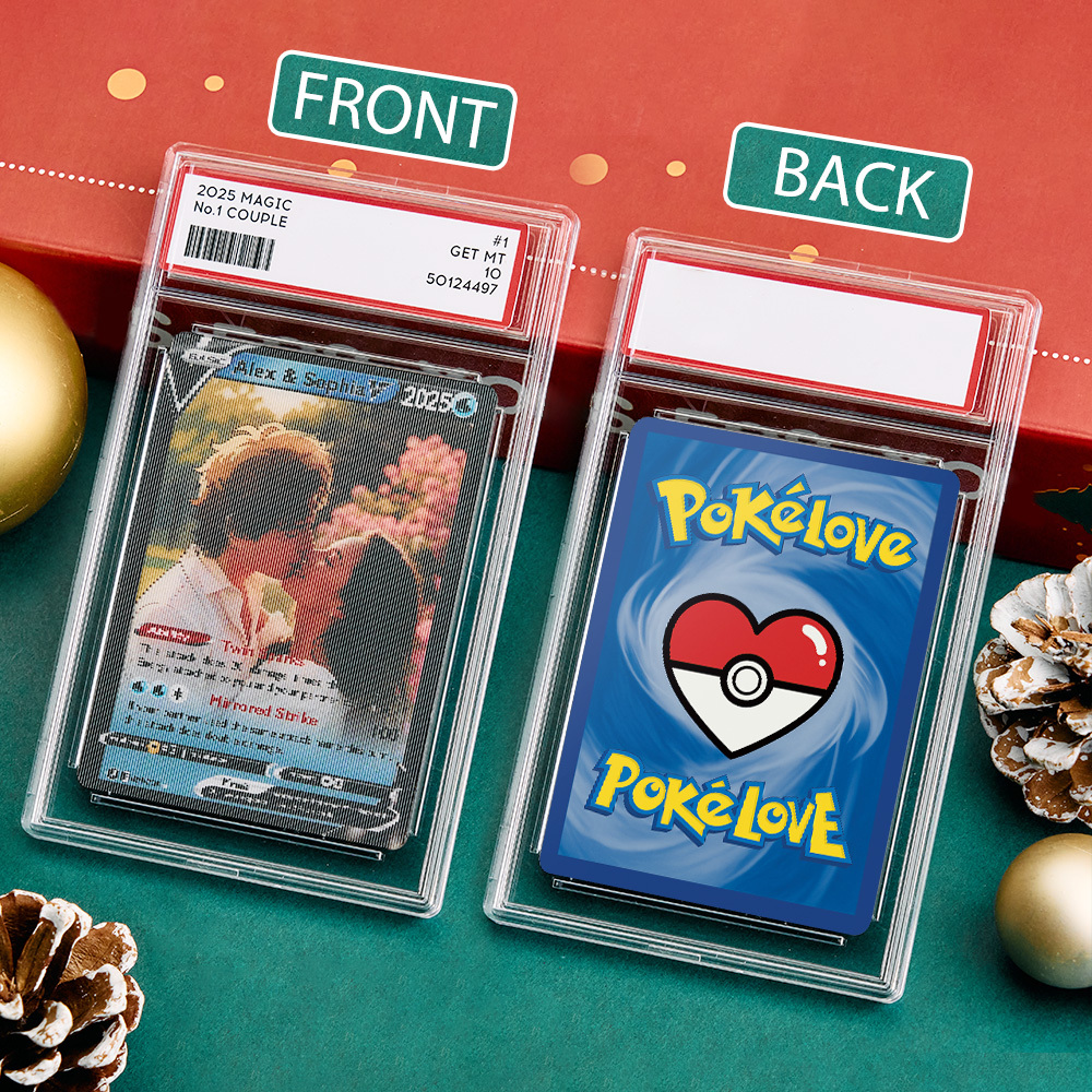 Custom Couple Anime Magic Lenticular Pokecard Unique Gift for Couples - MyCustomBrickFigures