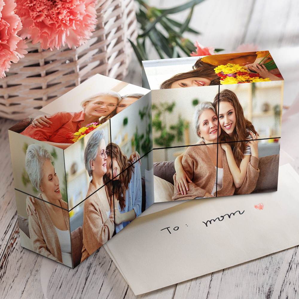Custom Photo Cube Infinity Folding Multiphoto Cube Father's Day Gifts - Giftlab