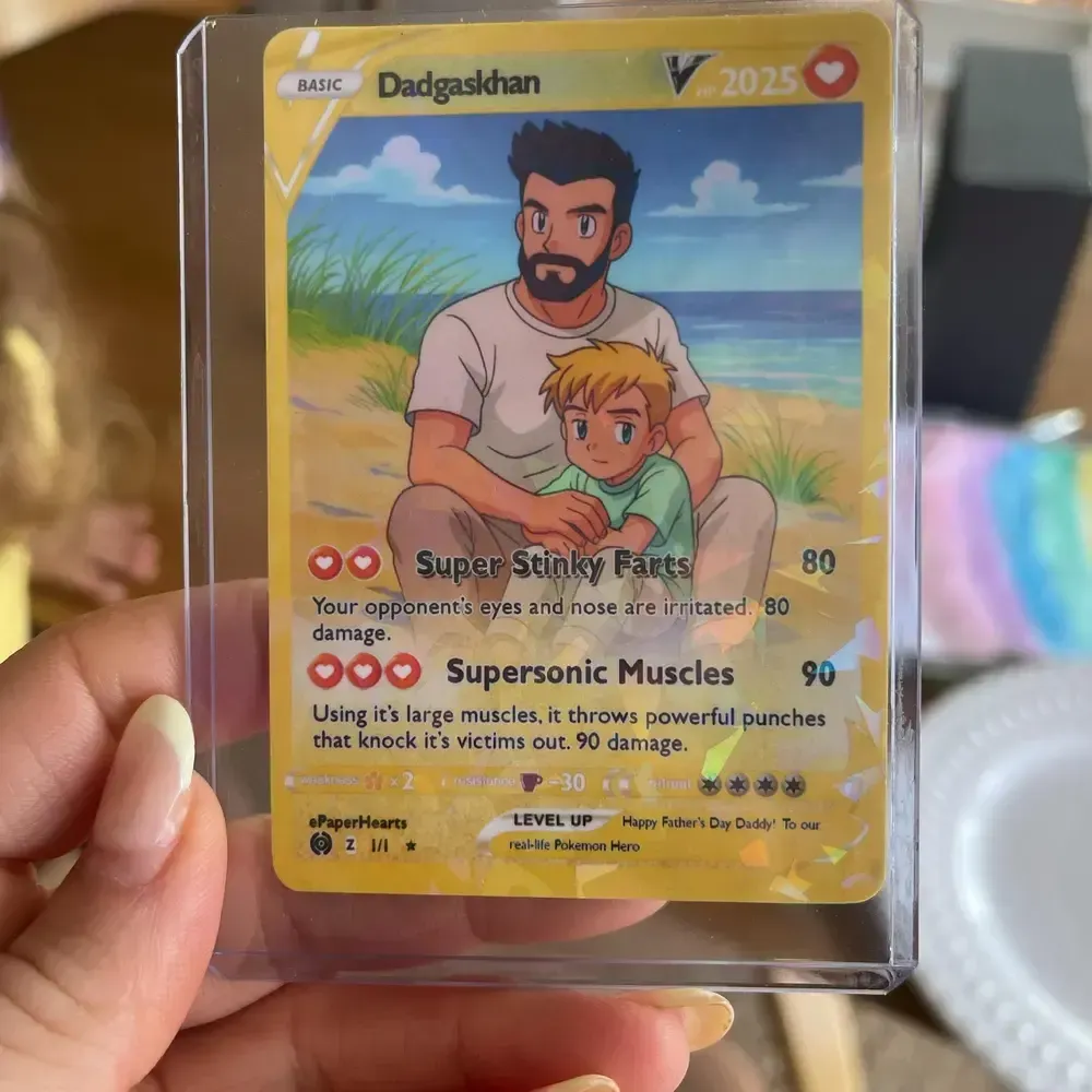 Father's Day Poke Card Custom Poke Card Gift For Dad, Father's Day Gift, Custom Present