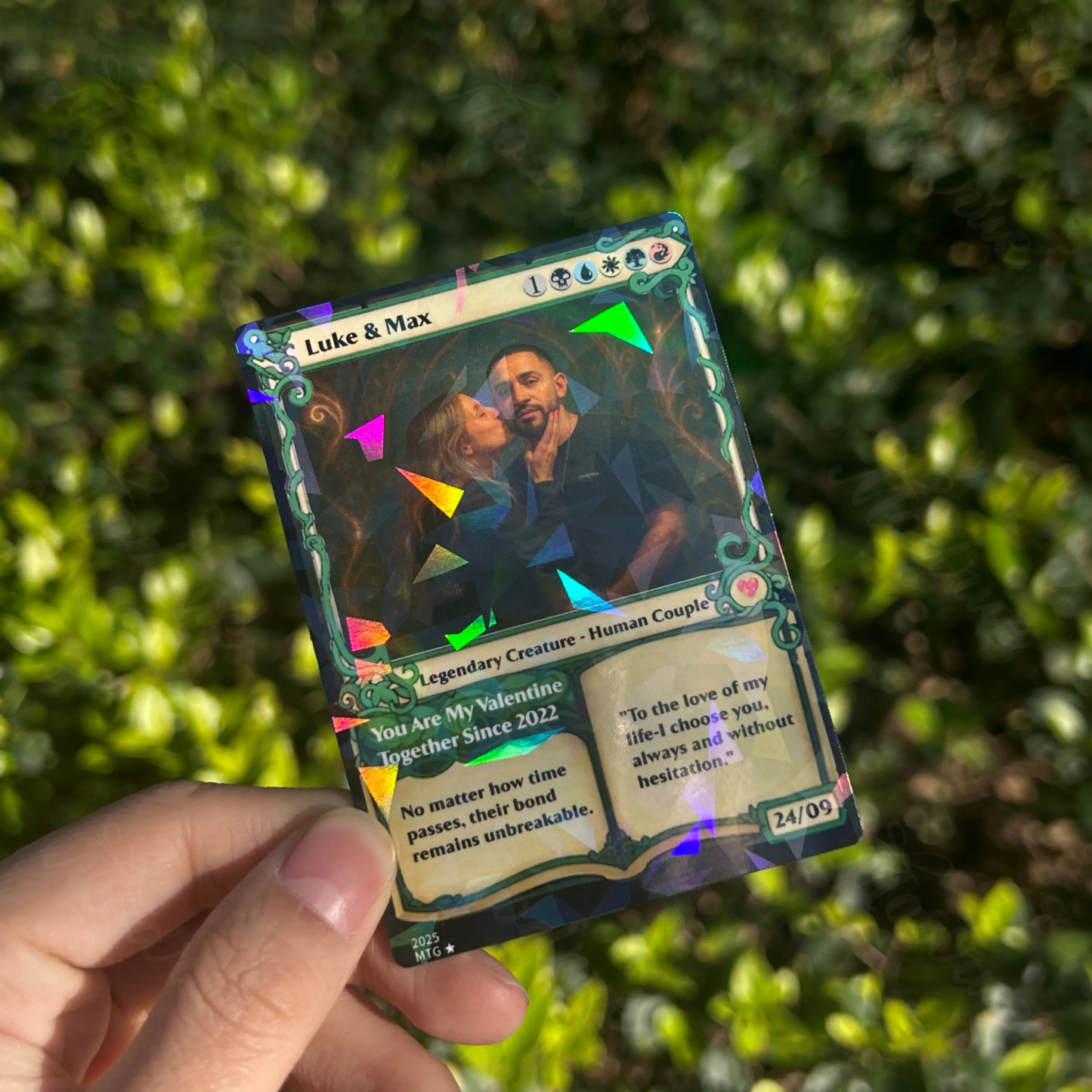 Custom Magic Card Fantasy Game Anime Card Valentine's Day Gift for Couple - MyCustomBrickFigures