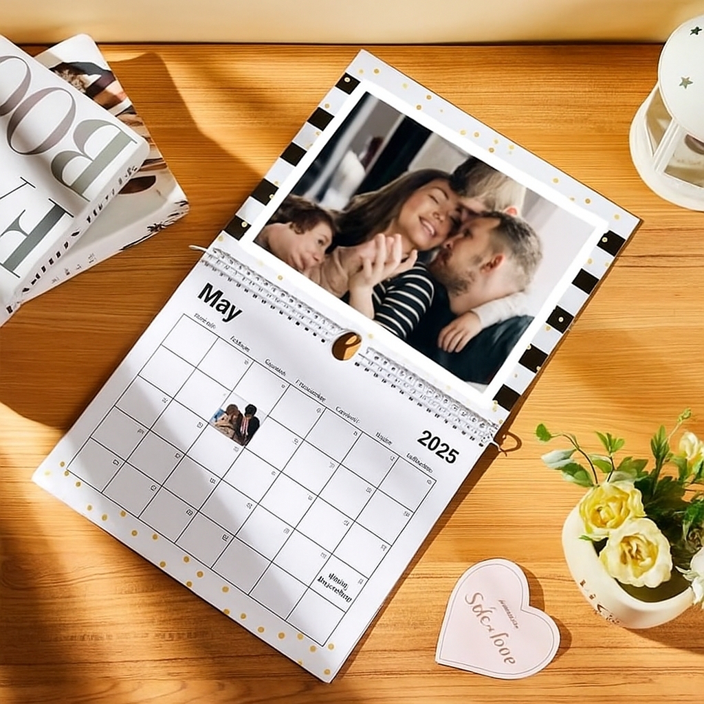 カスタム壁掛けフォトカレンダーお父さんに喜ばれる