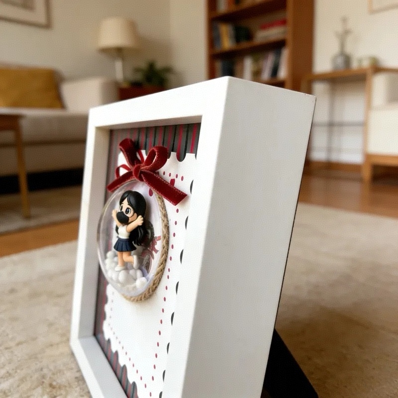 記念日に贈るカスタムスクエア3dフィギュアフレーム パーソナライズされた3dフォトギフト