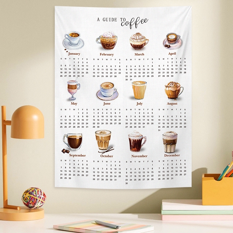 2026 Insスタイル壁掛けカレンダータペストリートレンディな寝室壁掛けカレンダー
