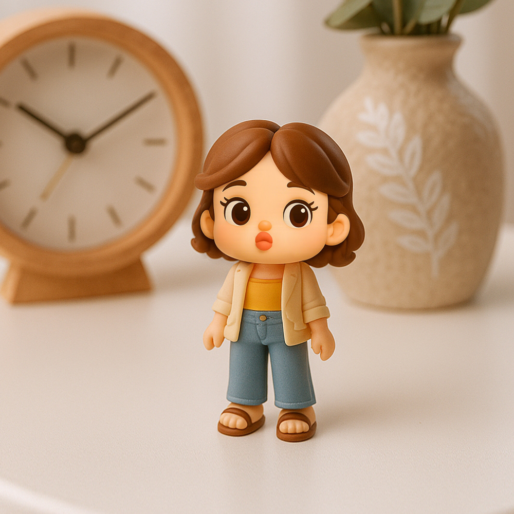 カスタムかわいいふくれっ面スタイルのおもちゃのフィギュア3dミニフィギュアパーソナライズされた写真ブラインドボックスお母さん、奥さん、ガールフレンド、娘、友人へのユニークなギフト-4