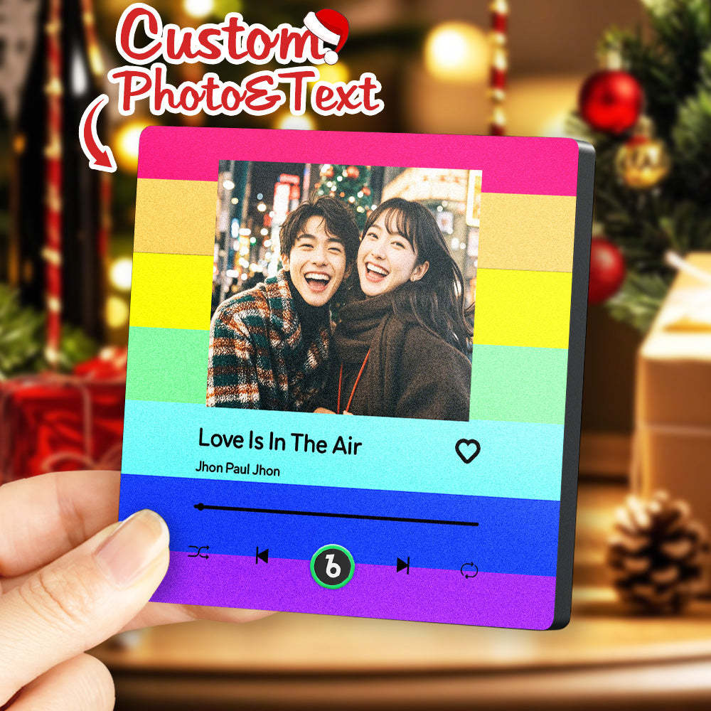 カスタムクリスマス音楽マグネット音楽冷蔵庫マグネット恋人のためのクリスマスギフトlgbt -