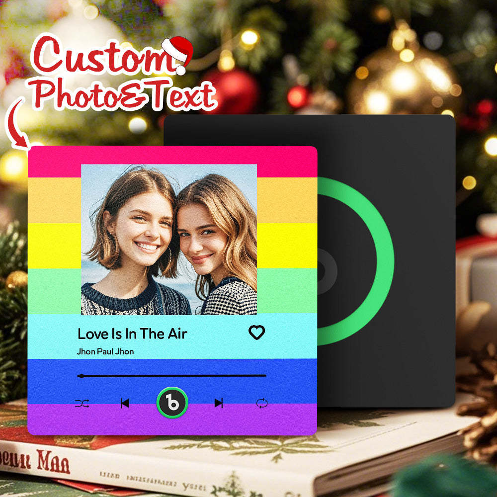 カスタムクリスマス音楽マグネット音楽冷蔵庫マグネット恋人のためのクリスマスギフトlgbt -