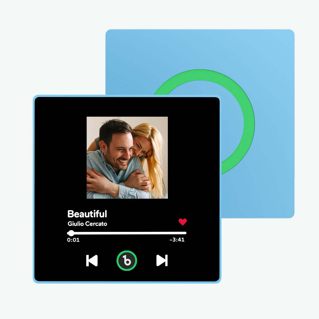 カスタム音楽冷蔵庫用マグネット カラフルなフレーム パーソナライズされたアルバム冷蔵庫用マグネット 再生可能 歌 記念日ギフト カップルへのギフト -