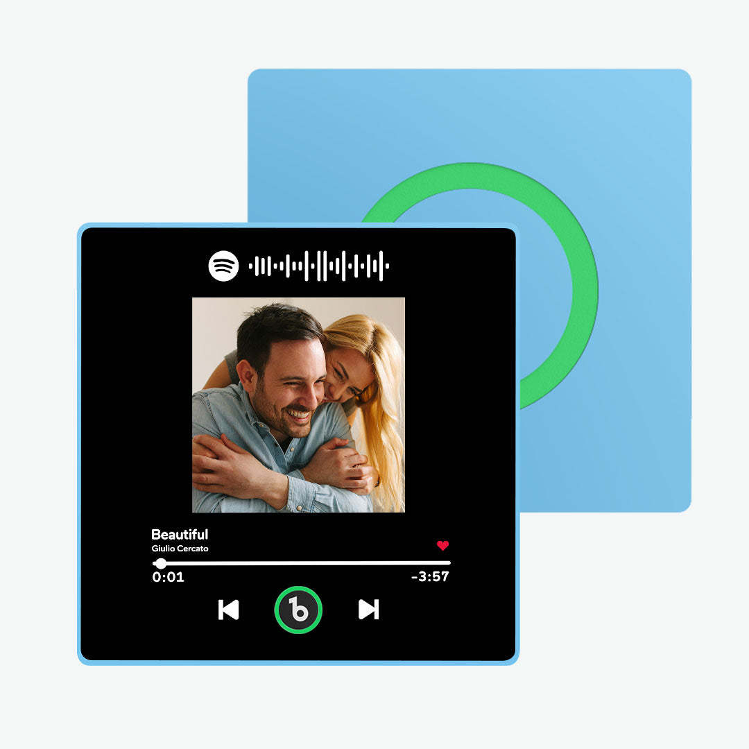 カスタム音楽冷蔵庫用マグネット カラフルなフレーム付き 曲を再生できるパーソナライズされたspotifyと写真の冷蔵庫用マグネット -