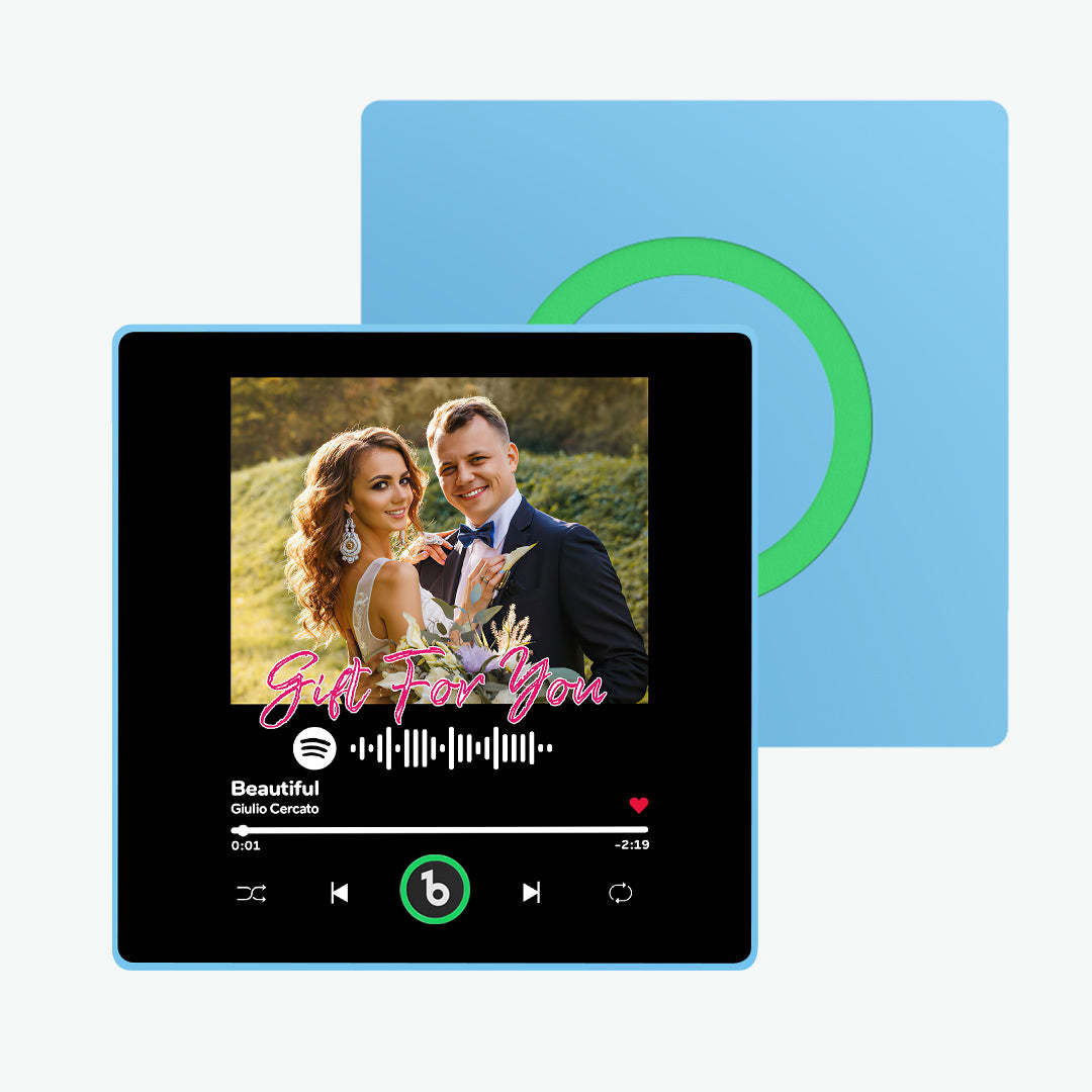カスタム音楽冷蔵庫マグネット カラフルなフレーム付き パーソナライズされた Spotify 冷蔵庫マグネット 写真付き ウェディングギフト -