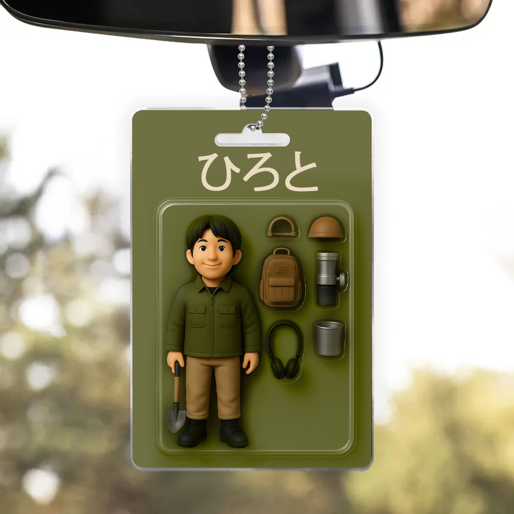 2d効果アクションフィギュアパックパッケージおもちゃ箱スタイルのアートギフトパーソナライズされたアクリルカーハンガーママへのギフト