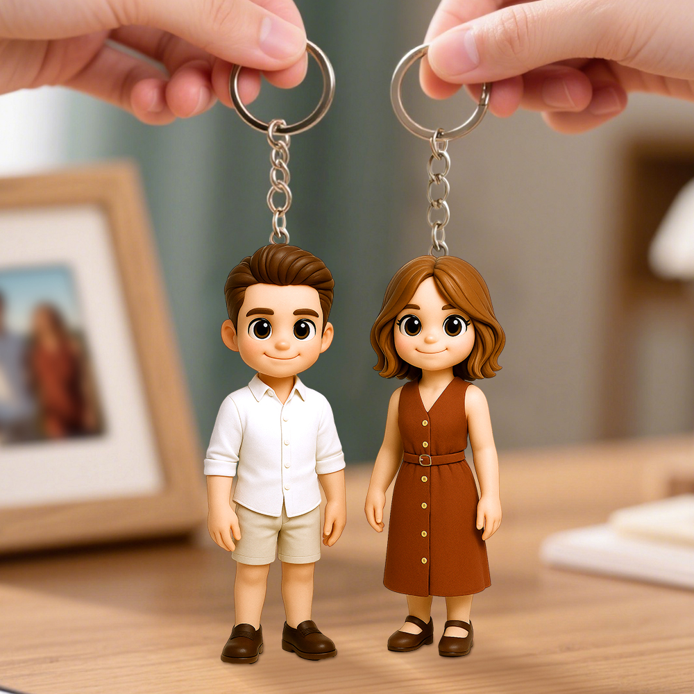 あなたの写真からカスタムメイドされたミニ3dフィギュアキーホルダー。誰にでも喜ばれるクリエイティブなギフト