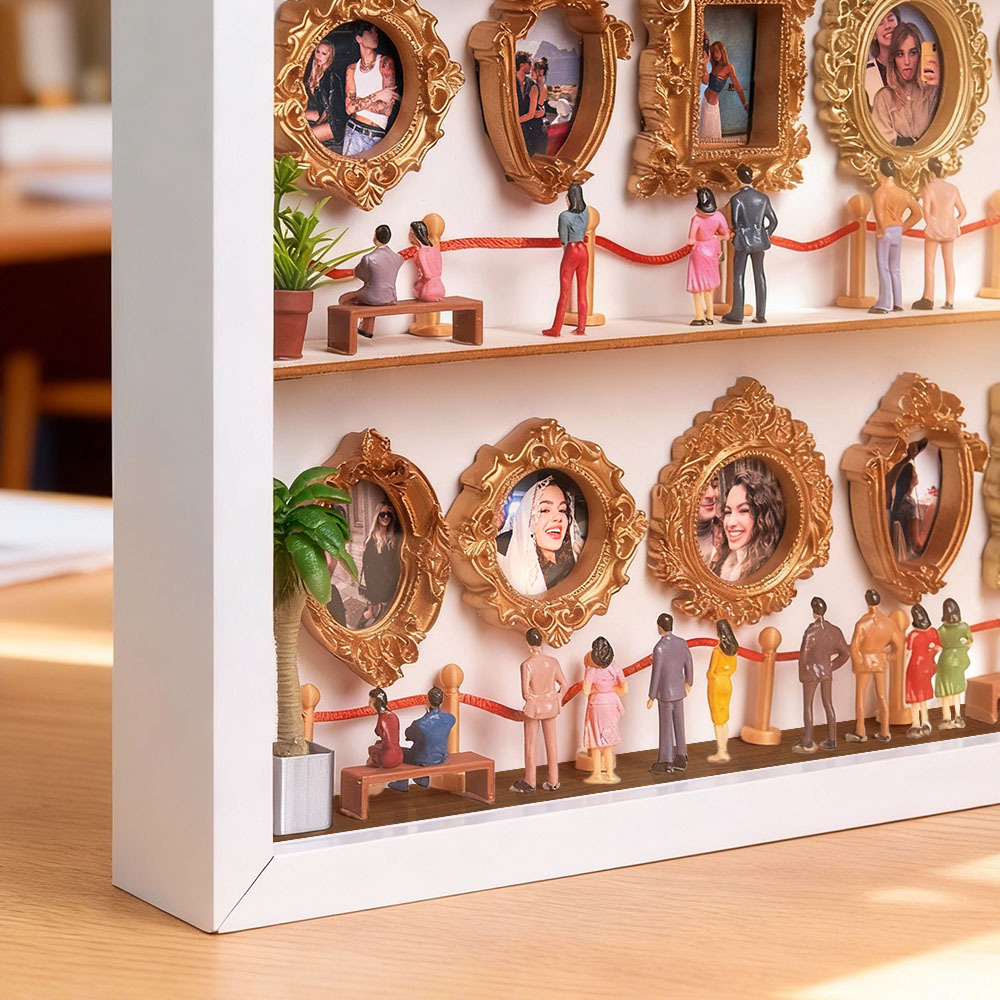 パーソナライズされた「museum Of Us」フレーム.彼女へのカスタムフォトカップルギフト.ミニミュージアムギフト.バレンタインデーギフトに最適. -