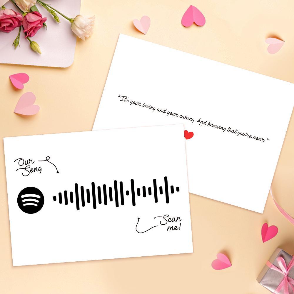 カスタムSPOTIFYコードミュージックカード-歌でオーダーメードグリーティングカード
