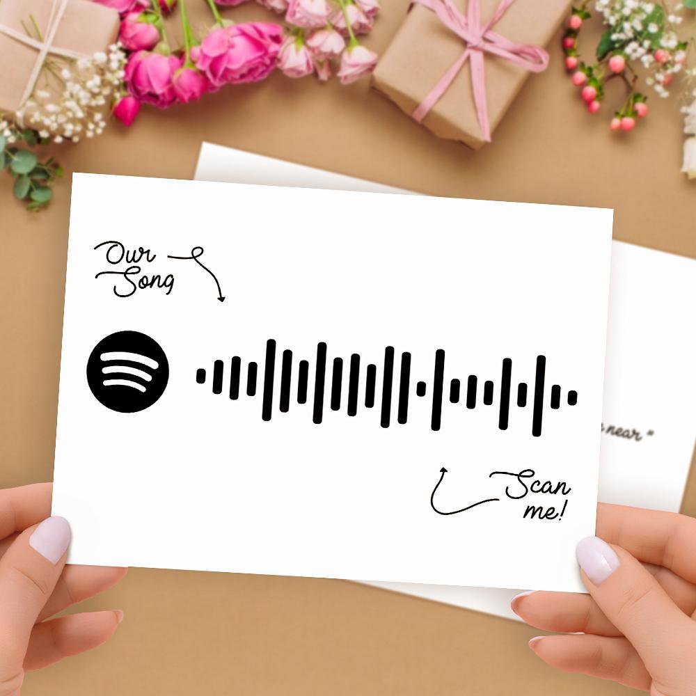 カスタムSPOTIFYコードミュージックカード-歌でオーダーメードグリーティングカード