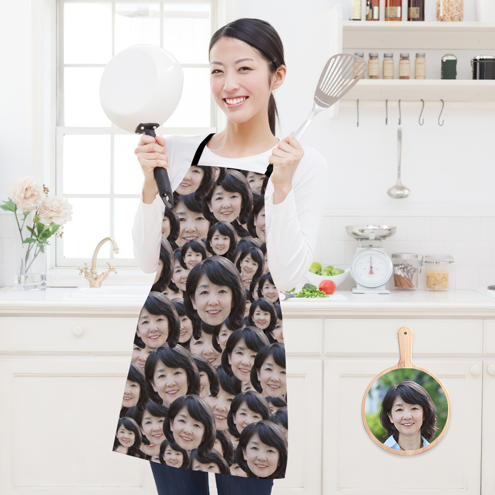 カスタムフェイスエプロン-フェイスマッシュ母の日への有意義な贈り物