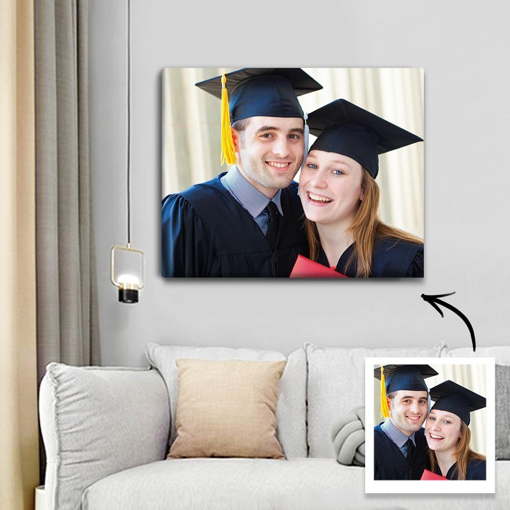 卒業祝いプレゼント-カスタムフォト壁装飾絵画キャンバス-写真入り可能なキャンバスアート