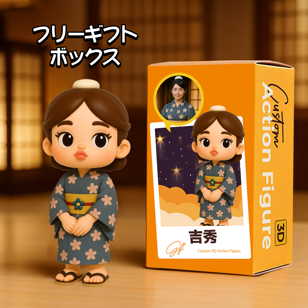 カスタムかわいいふくれっ面スタイルのおもちゃのフィギュア3dミニフィギュアパーソナライズされた写真ブラインドボックスお母さん、奥さん、ガールフレンド、娘、友人へのユニークなギフト-7