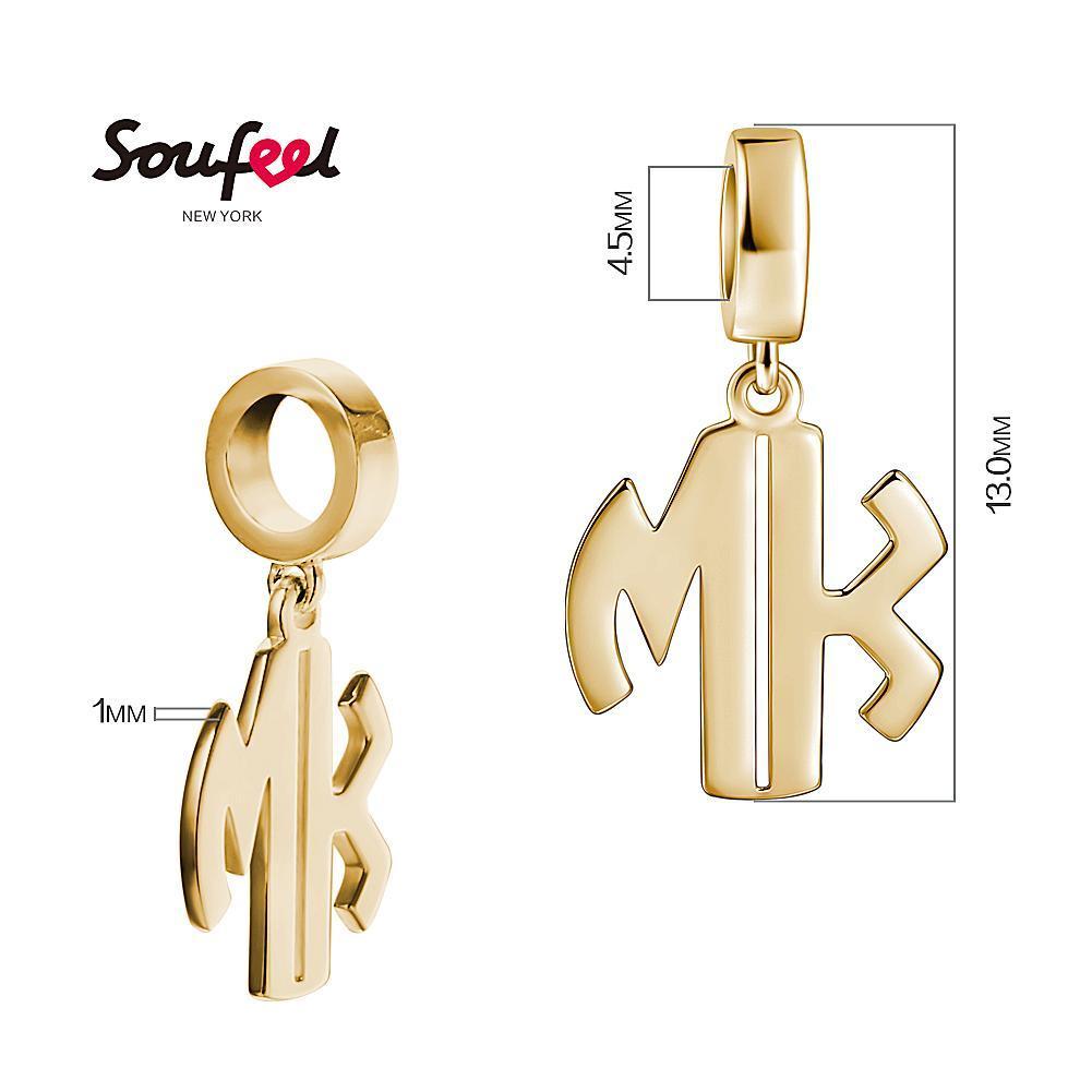 Personalized Two Letter Pendant 14k Gold Plated Silver