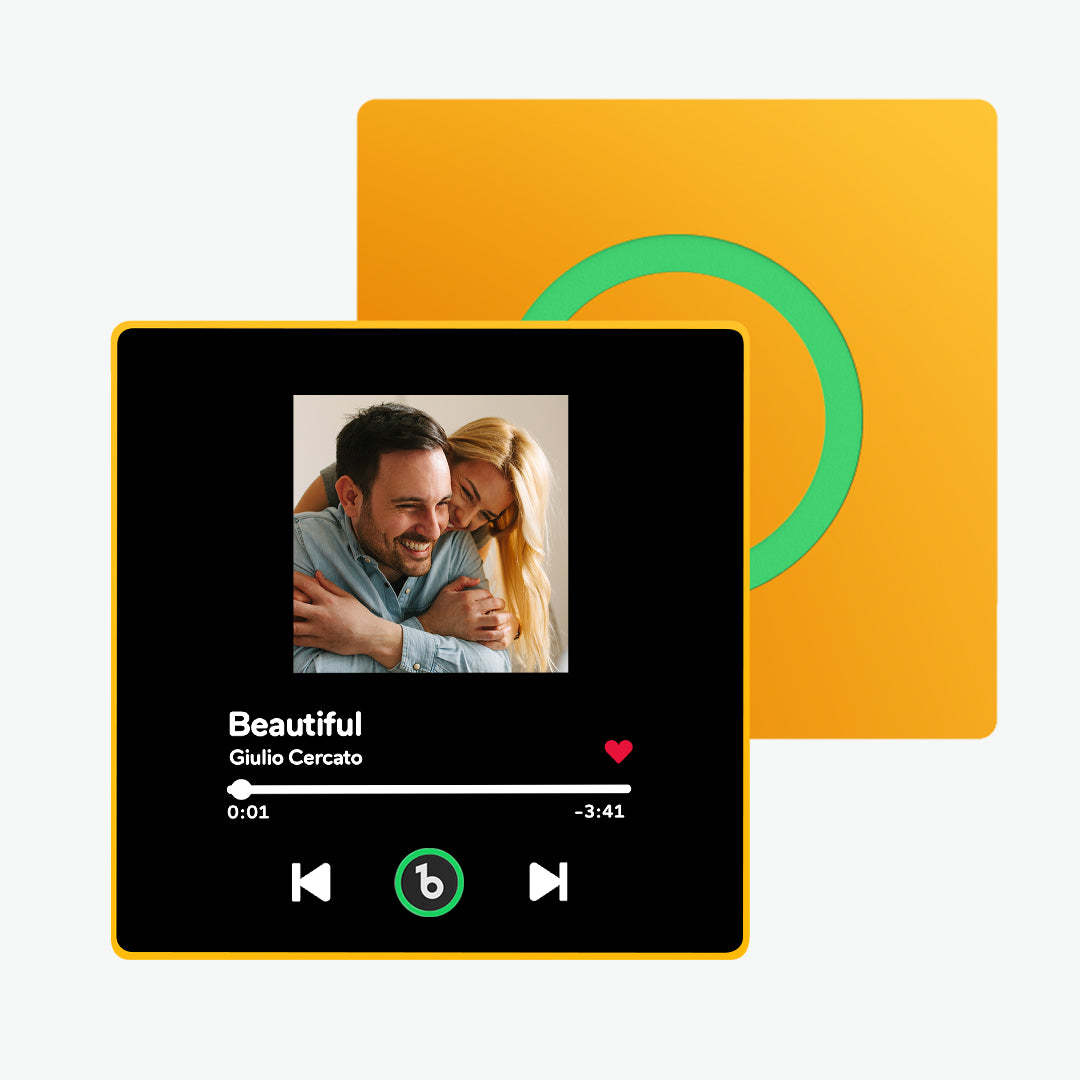 カスタム音楽冷蔵庫用マグネット カラフルなフレーム パーソナライズされたアルバム冷蔵庫用マグネット 再生可能 歌 記念日ギフト カップルへのギフト -
