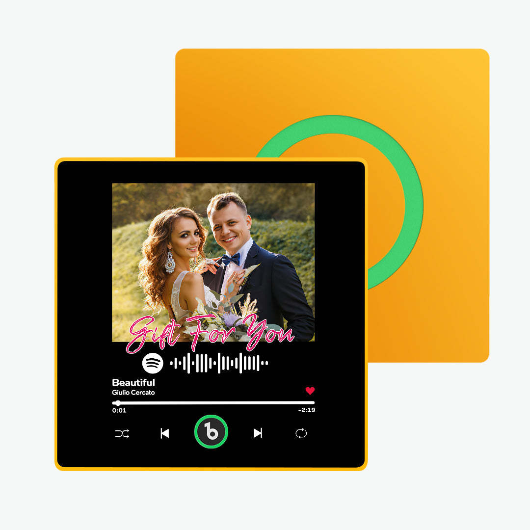 カスタム音楽冷蔵庫マグネット カラフルなフレーム付き パーソナライズされた Spotify 冷蔵庫マグネット 写真付き ウェディングギフト -