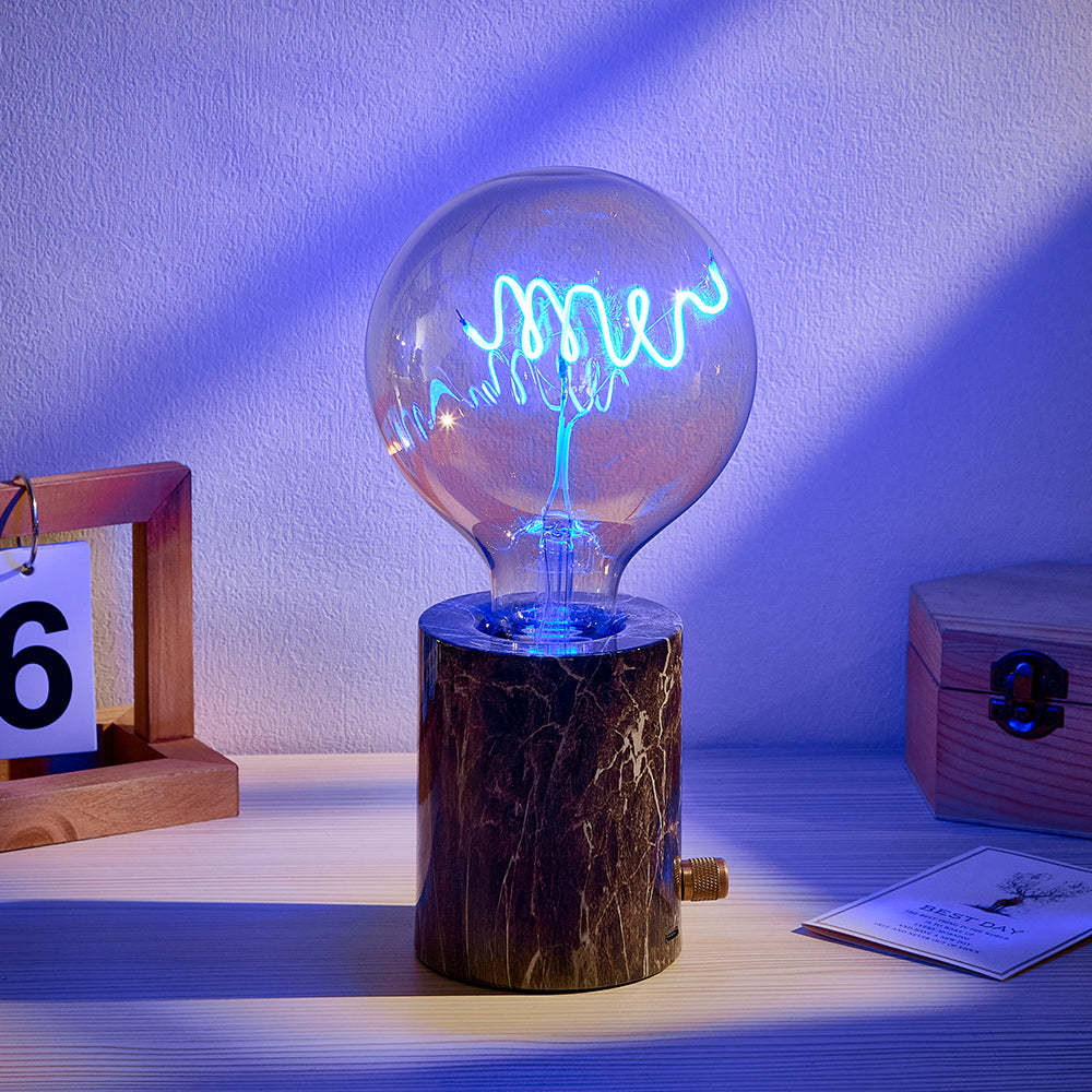 Custom Led Vintage Edison Filament Modeling Lamp Soft Light Bulbs Adjustable Brightness Wireless Base Multi-colored lights - photomoonlamp