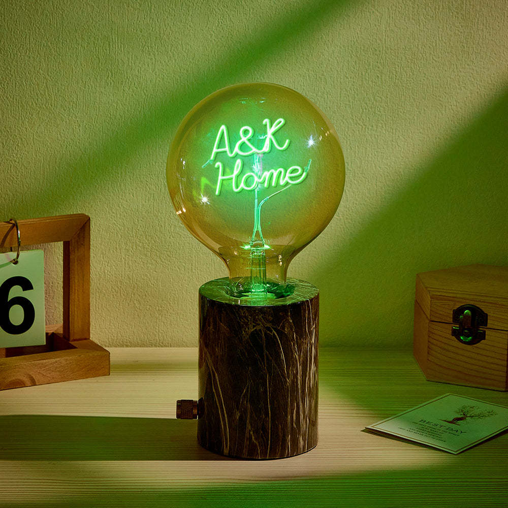Custom Led Vintage Edison Filament Modeling Lamp Soft Light Bulbs Adjustable Brightness Wireless Base Multi-colored lights - photomoonlamp
