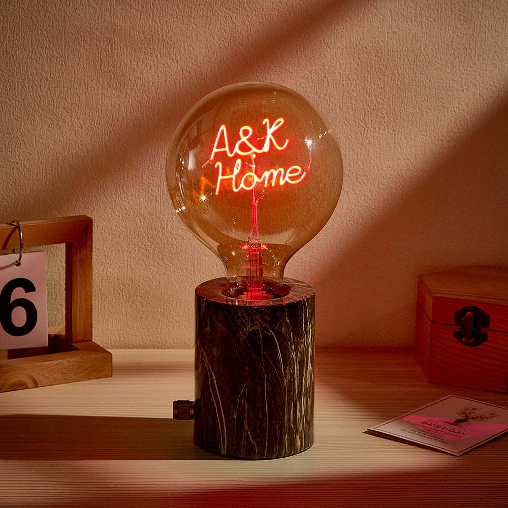 Custom Led Vintage Edison Filament Modeling Lamp Soft Light Bulbs Adjustable Brightness Wireless Base Multi-colored lights - photomoonlamp