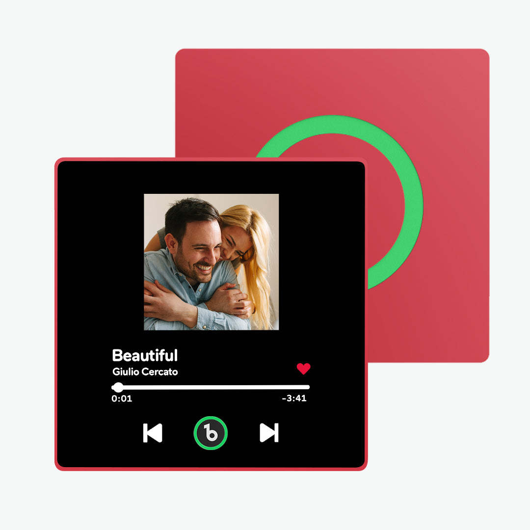 カスタム音楽冷蔵庫用マグネット カラフルなフレーム パーソナライズされたアルバム冷蔵庫用マグネット 再生可能 歌 記念日ギフト カップルへのギフト -