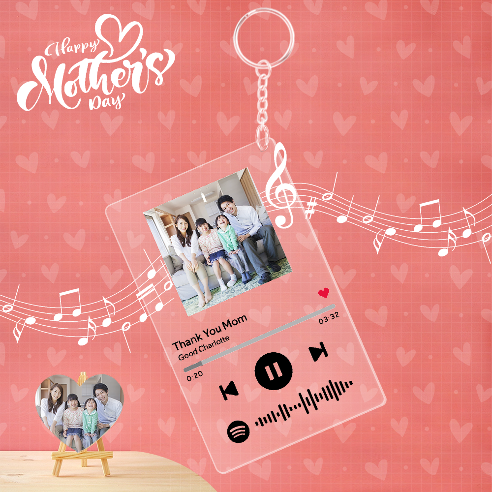 カスタムミュージックコードミュージックキーホルダー-母の日ギフト