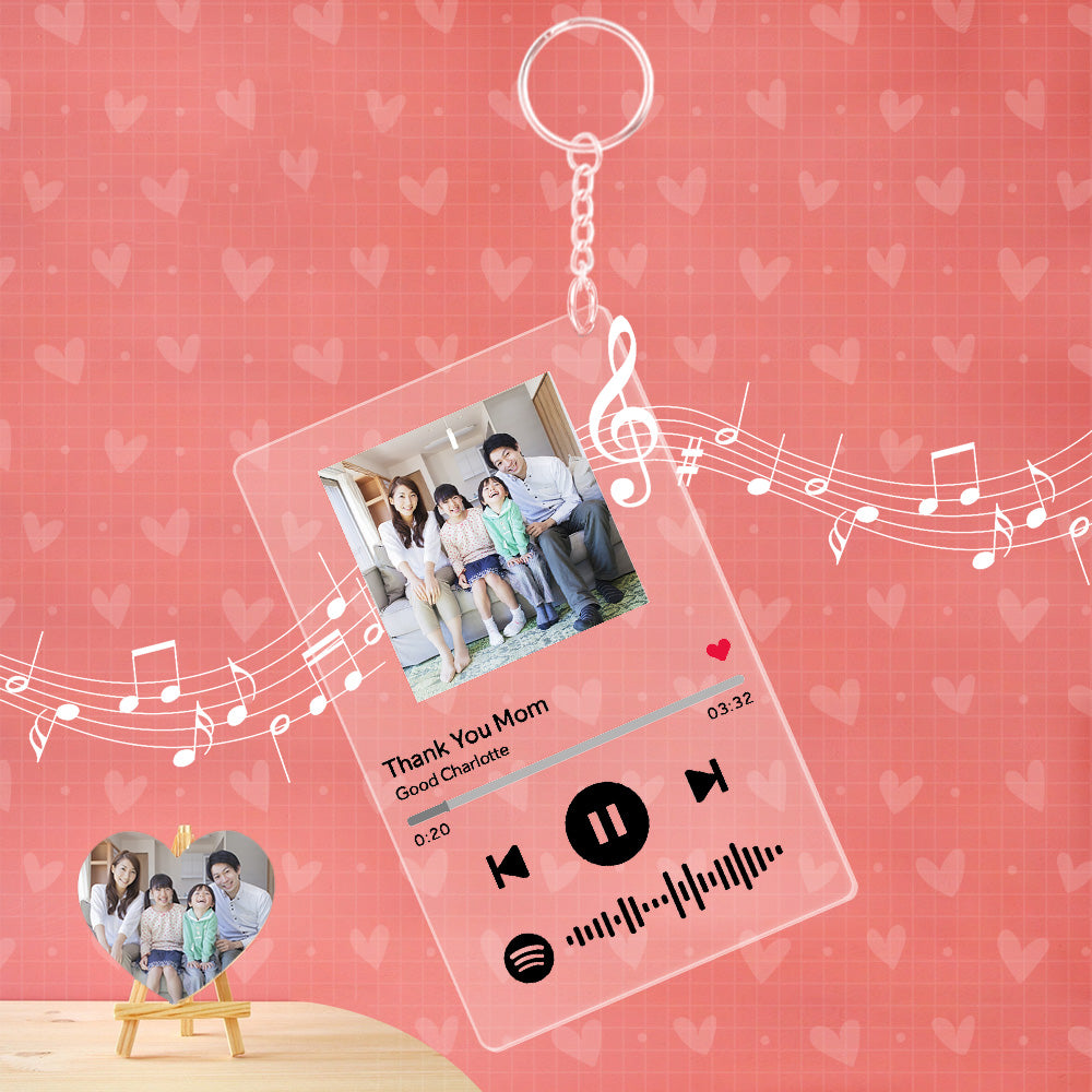 カスタムミュージックコードミュージックキーホルダー-母の日ギフト