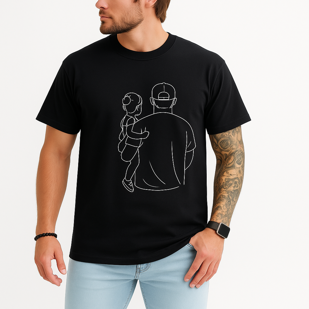 お父さんのためのパーソナライズされた写真入りシャツ,お父さんのポートレートtシャツ,父の日ギフト