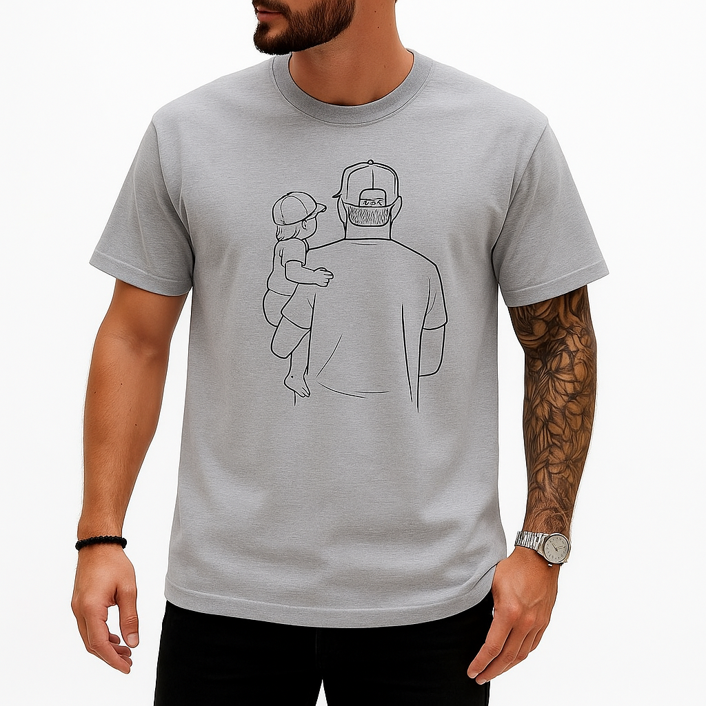 お父さんのためのパーソナライズされた写真入りシャツ,お父さんのポートレートtシャツ,父の日ギフト