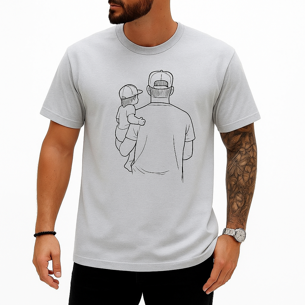 お父さんのためのパーソナライズされた写真入りシャツ,お父さんのポートレートtシャツ,父の日ギフト