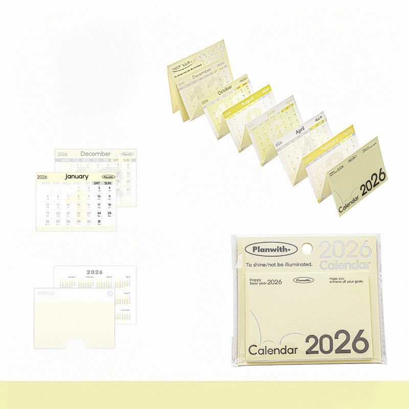 2026年メモリアルカレンダー 365日卓上カレンダー 2026年パンチカードカレンダー かわいいカレンダー