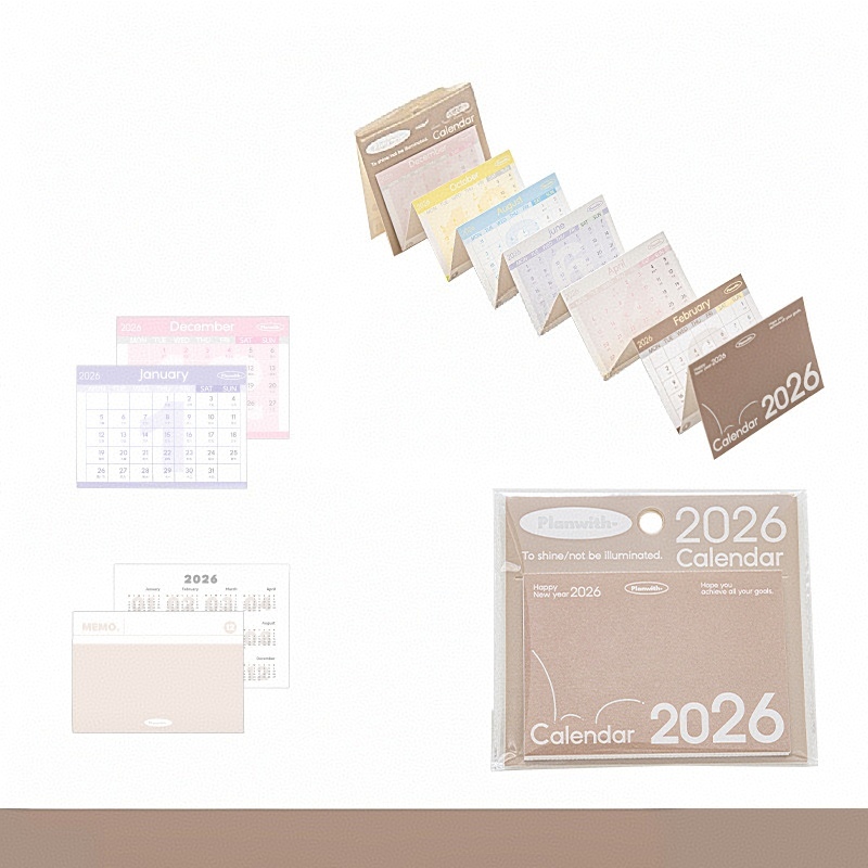 2026年メモリアルカレンダー 365日卓上カレンダー 2026年パンチカードカレンダー かわいいカレンダー