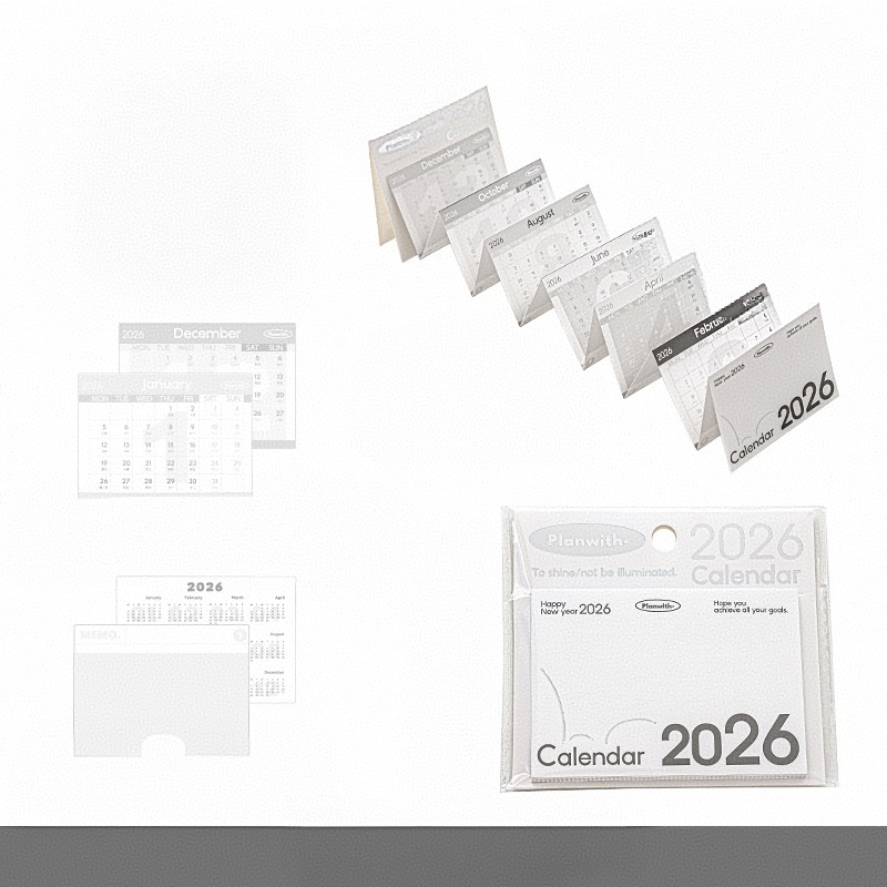 2026年メモリアルカレンダー 365日卓上カレンダー 2026年パンチカードカレンダー かわいいカレンダー