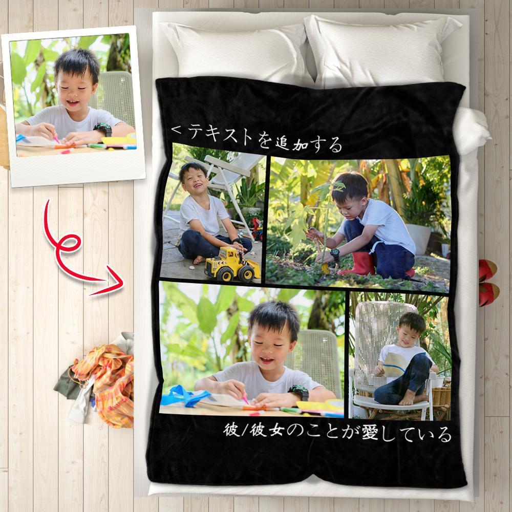 カスタムフォトブランケット-父の日ギフト写真でカスタムパーソナライズされたブランケット