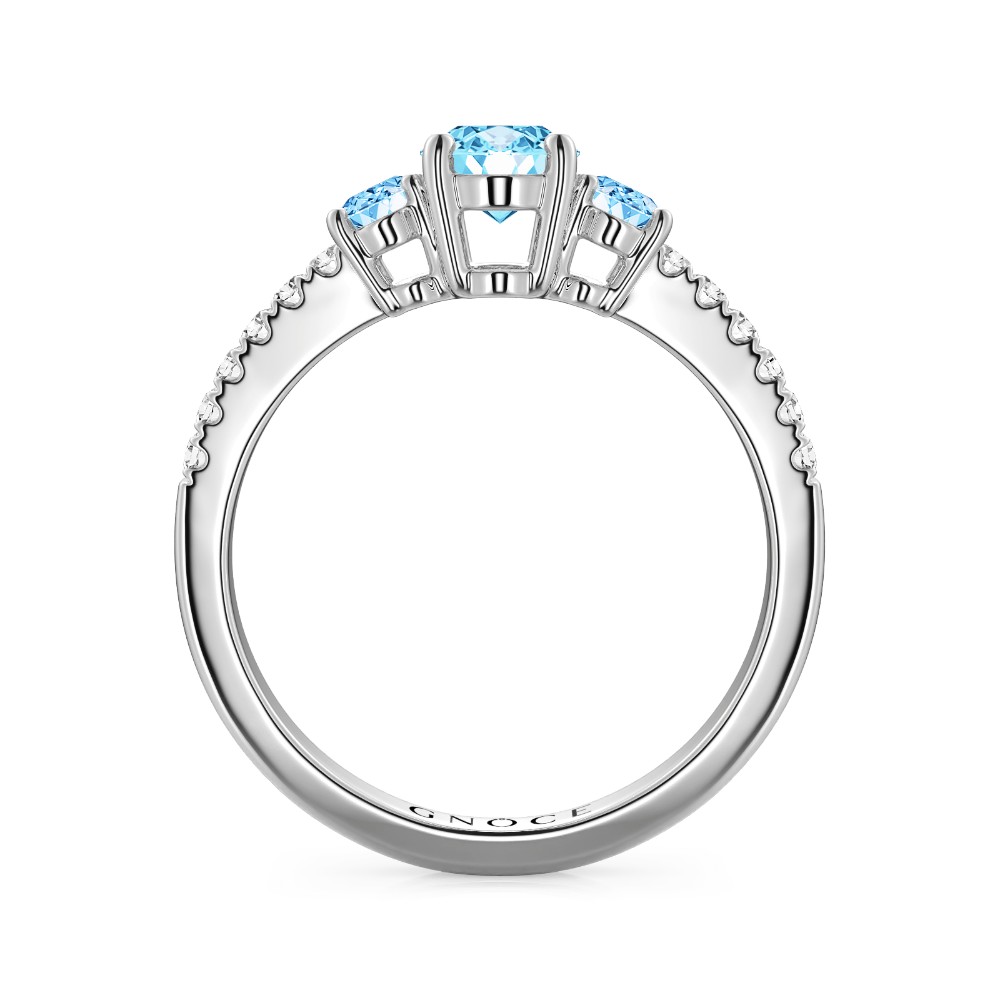 แหวนสามเม็ดสีฟ้า image number 2