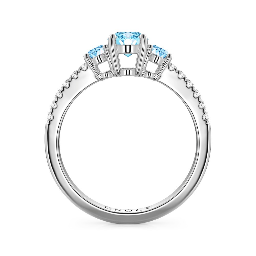 แหวนสามเม็ดสีฟ้า image number 2