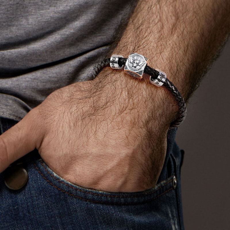 สร้อยข้อมือจี้ผีเสื้อหัวกะโหลกและจี้แบบกำหนดเอง image number 4