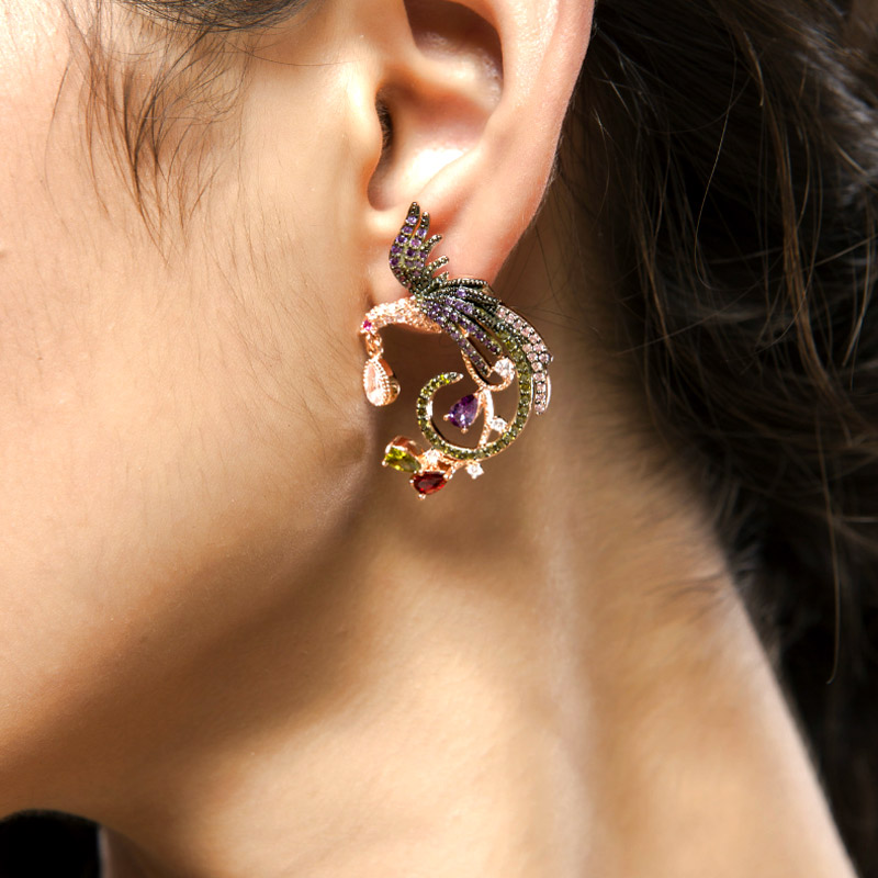 ต่างหูห้อยรูปนกฟีนิกซ์ image number 2