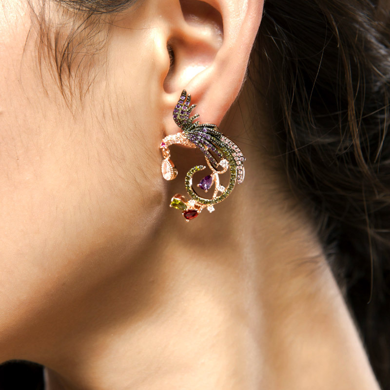 ต่างหูห้อยรูปนกฟีนิกซ์ image number 2