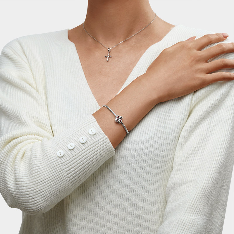 เสน่ห์หินประจำเดือนเกิดรูปใบโคลเวอร์ image number 2