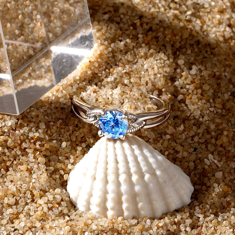 แหวนหมั้นเพชรเจียระไนกลม image number 2