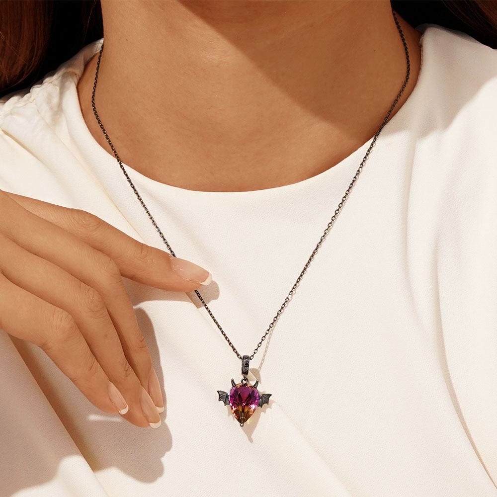 จี้หินไล่ระดับสีรูปปีศาจ image number 6